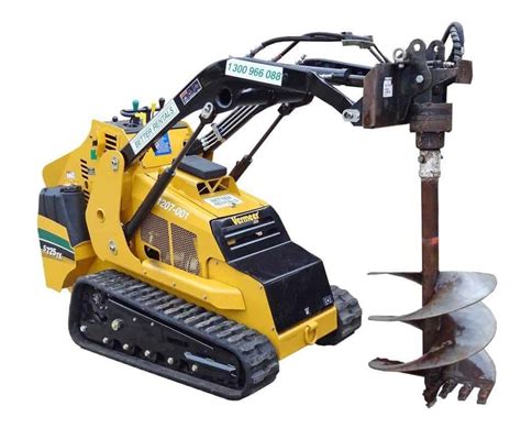 mini excavator auger hire|mini excavator post hole digger.